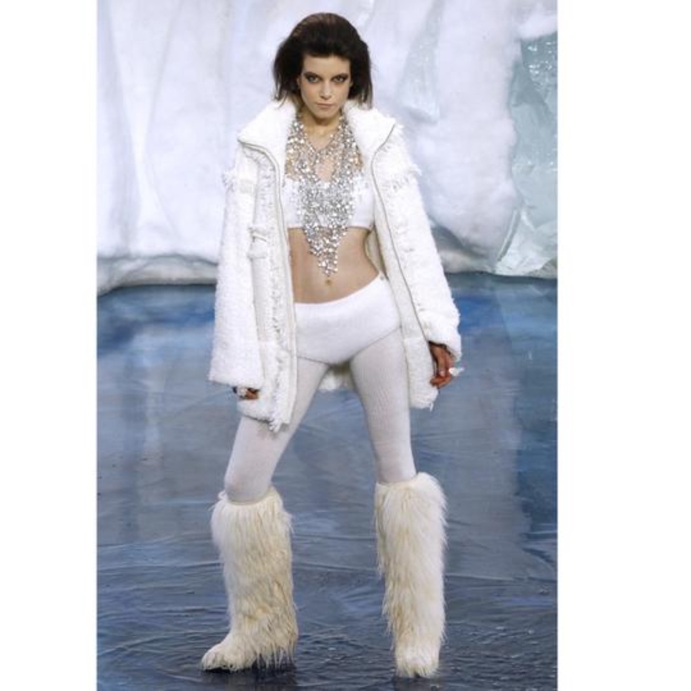 CHANEL 10A Faux Fur Boots